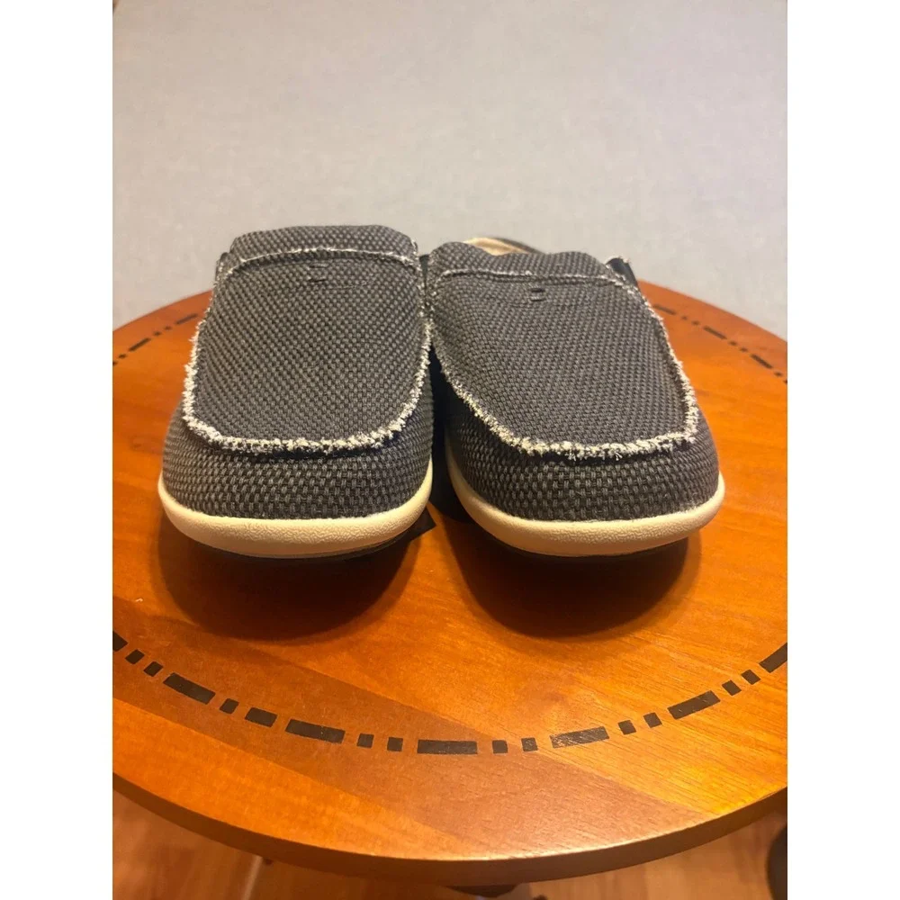 Walk Hero Gecko Man Mens 10 Grey Canvas Faux Fur Lined Slip On Mules Loafers